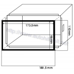 Univerzális fém beszerelőkeret 2din 110 x 188.5mm /univ-02/